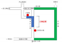 内山展望台までの迂回路図