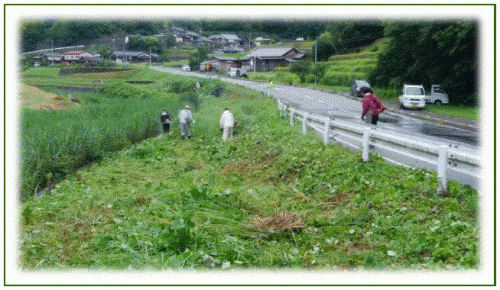 地域で草刈り